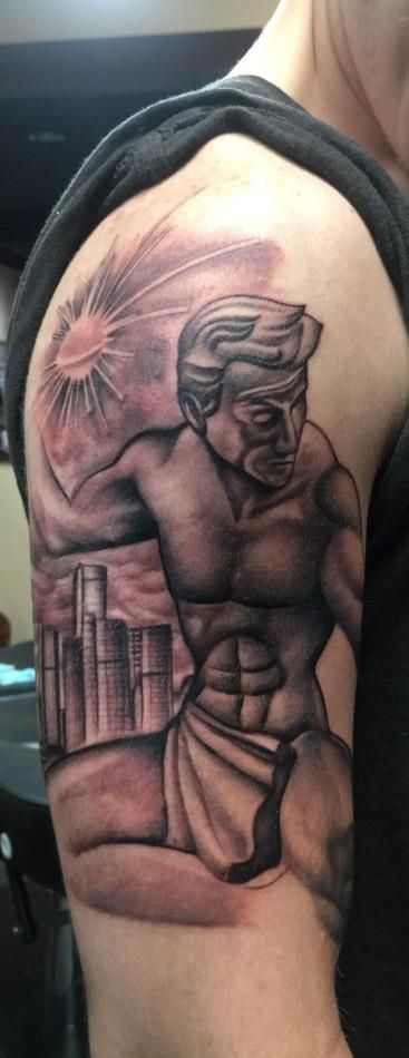 367x950 spirit of detroit - Spirit Of Detroit Drawing