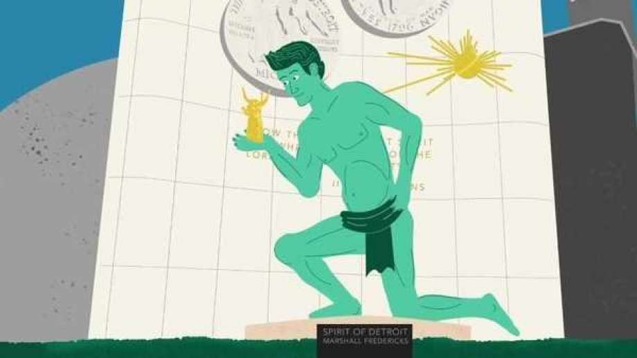 920x518 spirit of detroit comes alive in animated short - Spirit Of Detroit Drawing