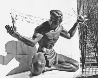 340x270 spirit of detroit etsy - Spirit Of Detroit Drawing