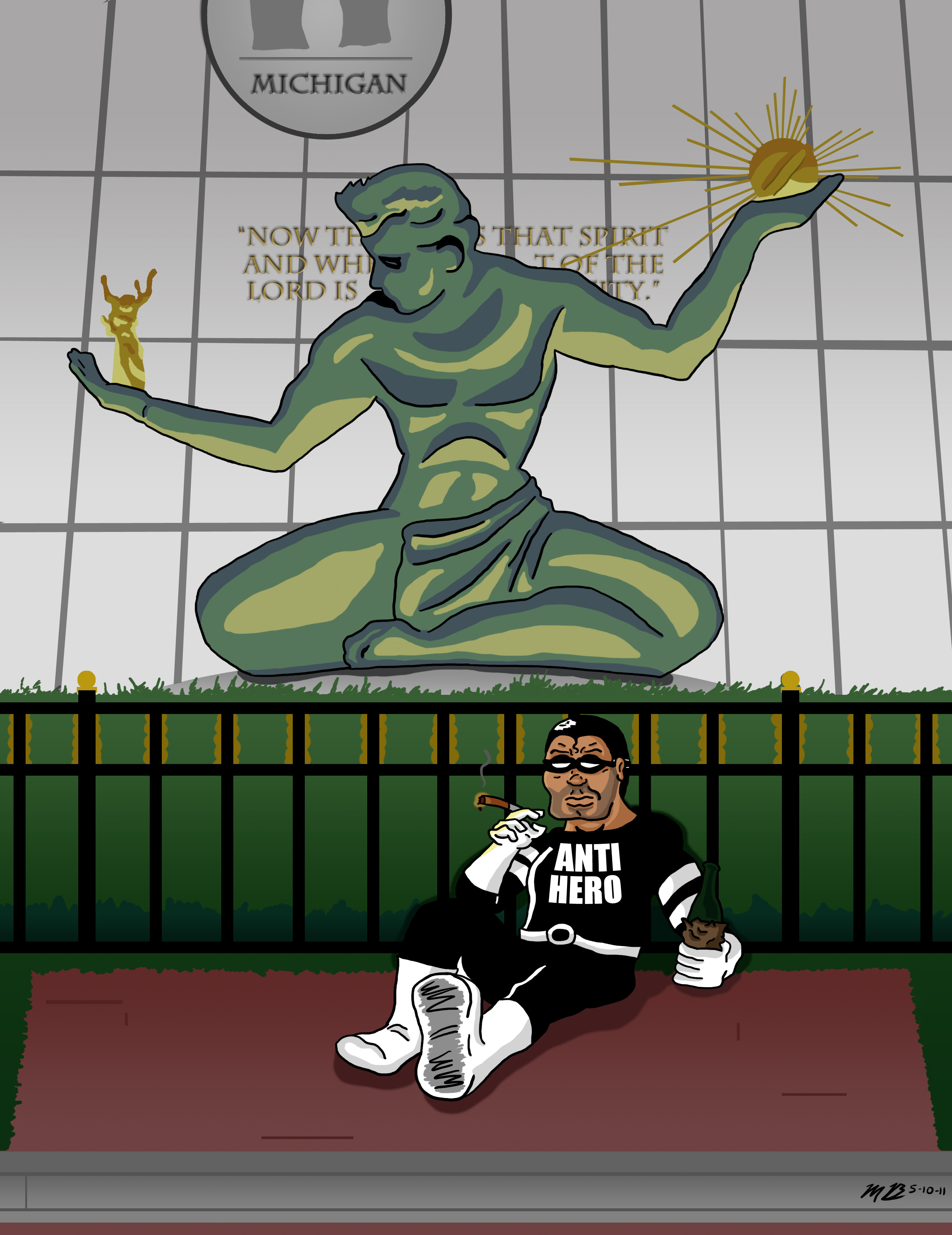 2530x3283 the spirit of detroit black snow comics - Spirit Of Detroit Drawing