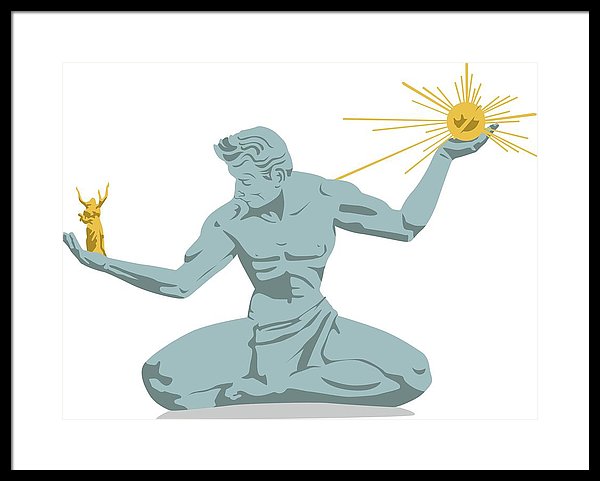 600x481 the spirit of detroit framed print - Spirit Of Detroit Drawing