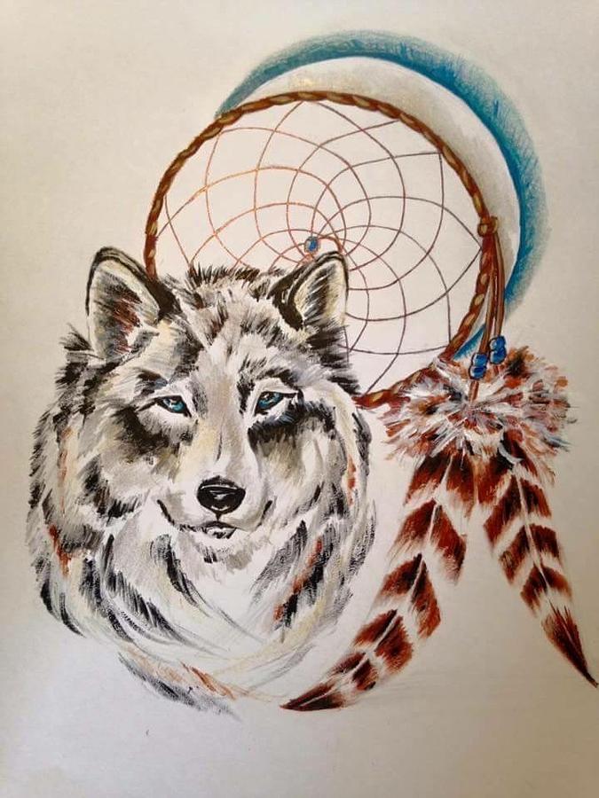 675x900 Wolf Spirit Drawing - Spirit Wolf Drawing