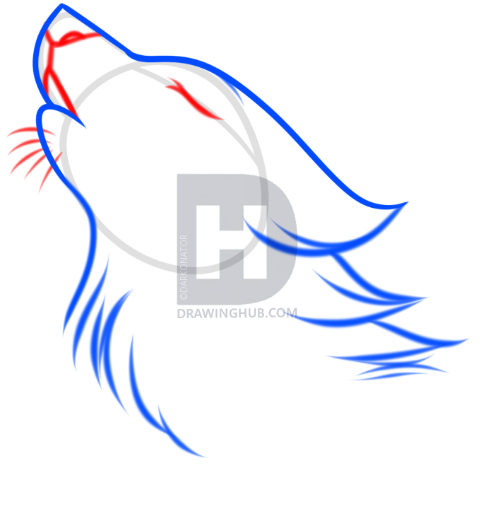 681x720 How To Draw A Wolf Spirit, Step - Spirit Wolf Drawing