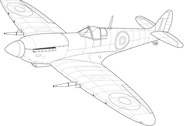 717x481 spitfire artwork aviones, dibujos, tatuajes - Spitfire Drawing