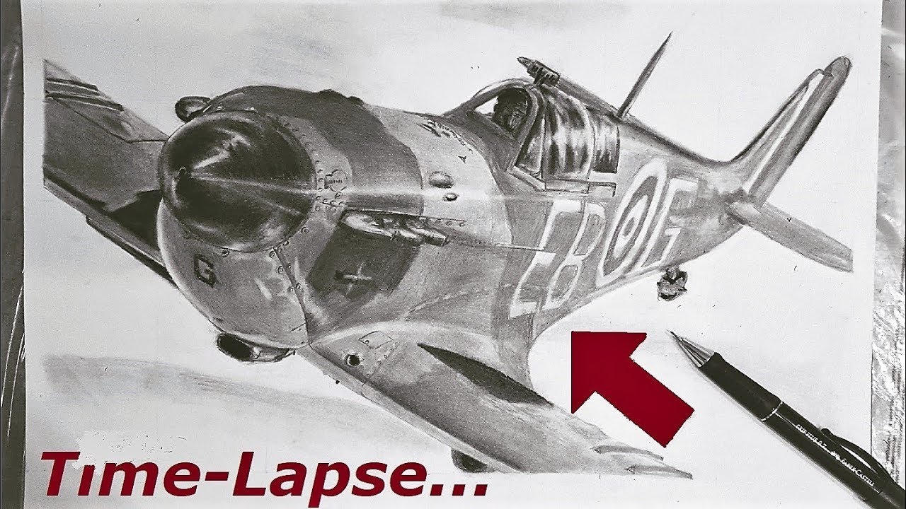1280x720 spitfire drawing time lapse - Spitfire Drawing