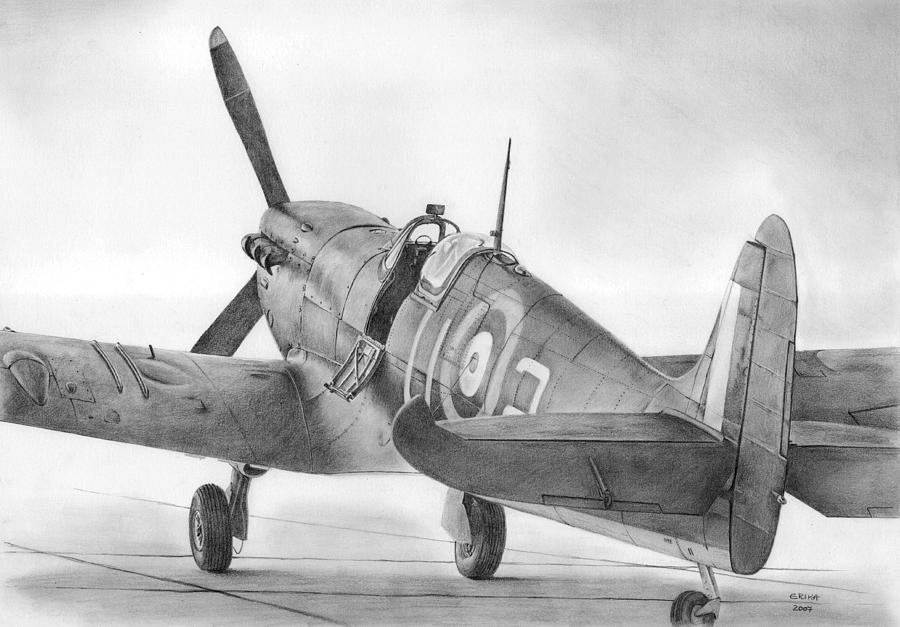 900x627 supermarine spitfire drawing - Spitfire Drawing