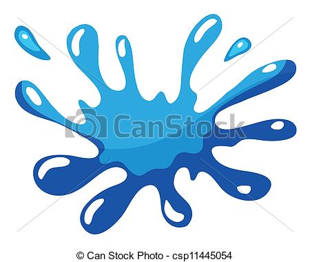 450x380 illustration of a blue color splash on a white background - Splash Drawing