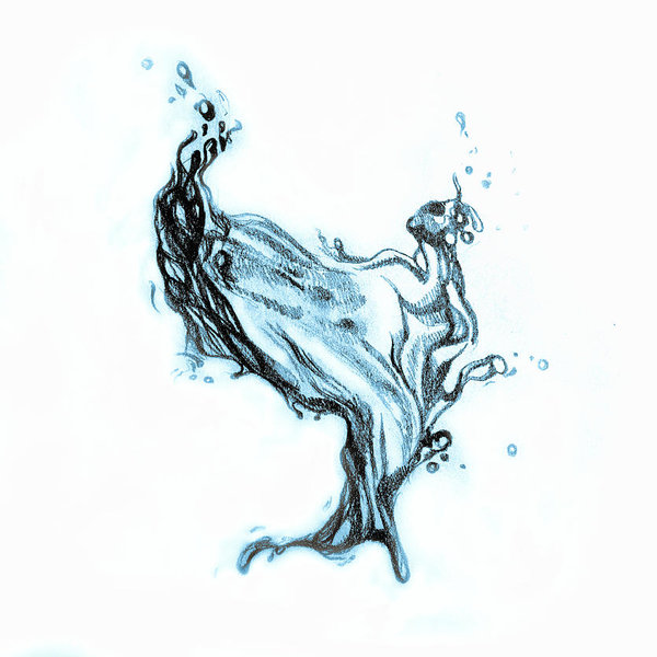 600x600 water splash drawing poster - Splash Drawing