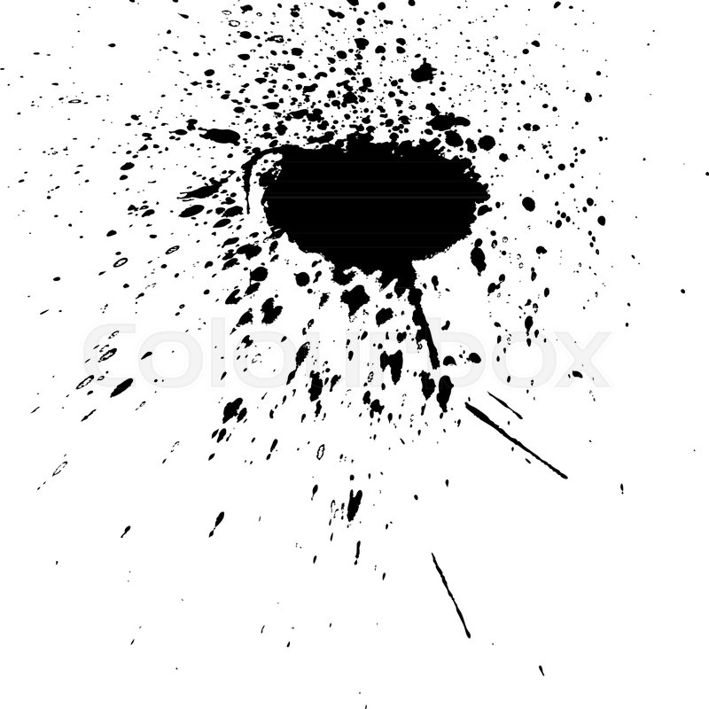 800x800 black ink paint explosion splatter stock vector colourbox - Splash Drawing