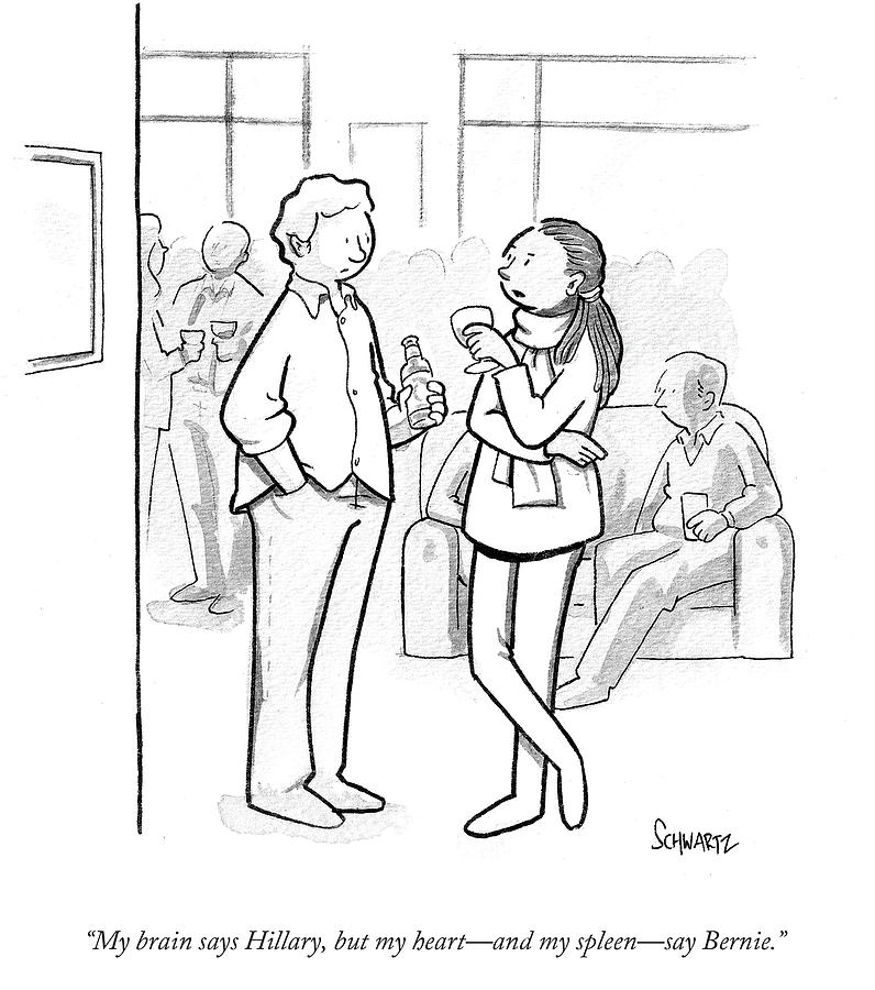 796x900 My Brain Says Hillary But My Heart And Spleen Say Drawing - Spleen Drawing