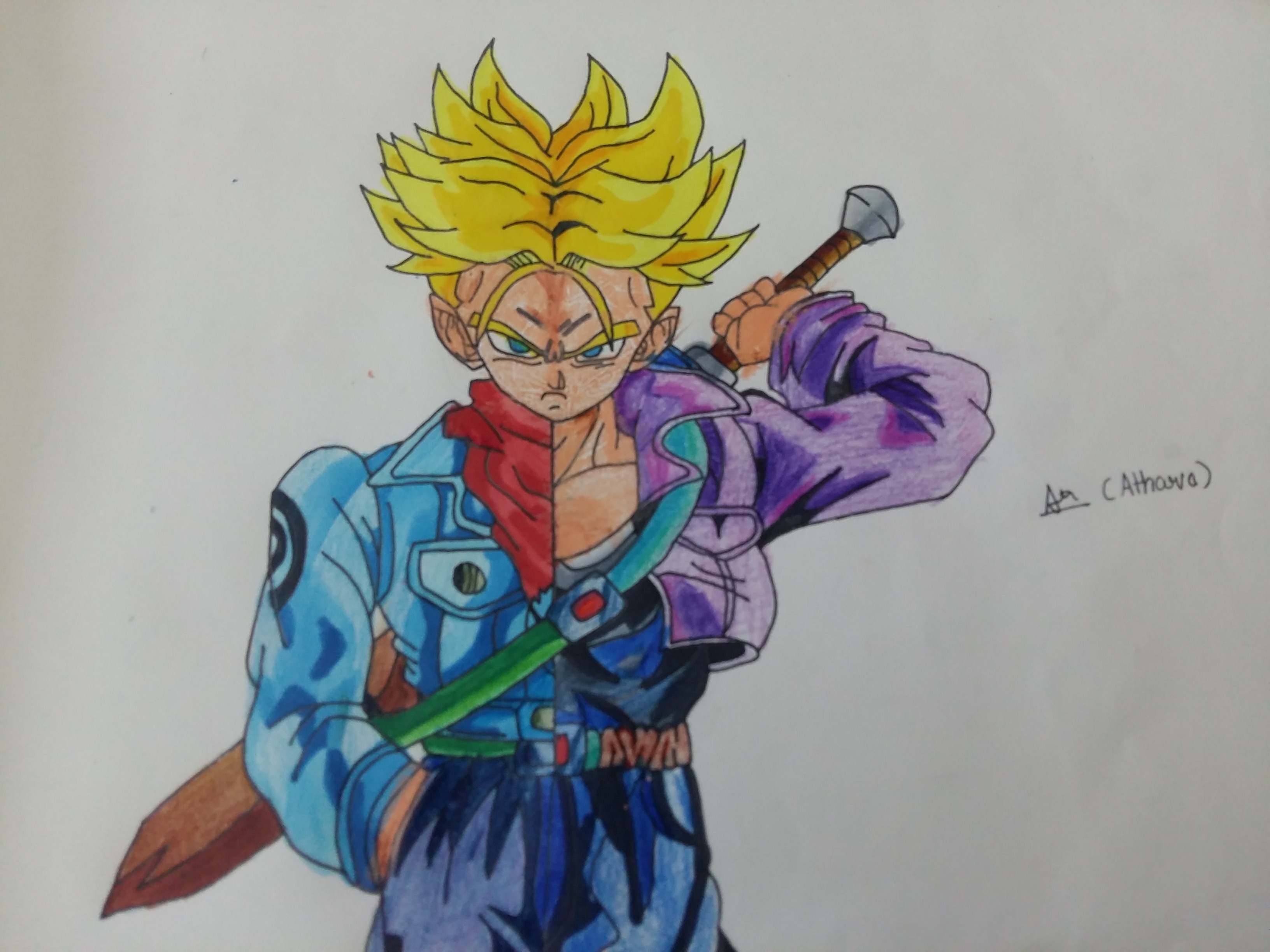 3264x2448 hi guys!! check out my new future trunks split drawing - Split Drawing