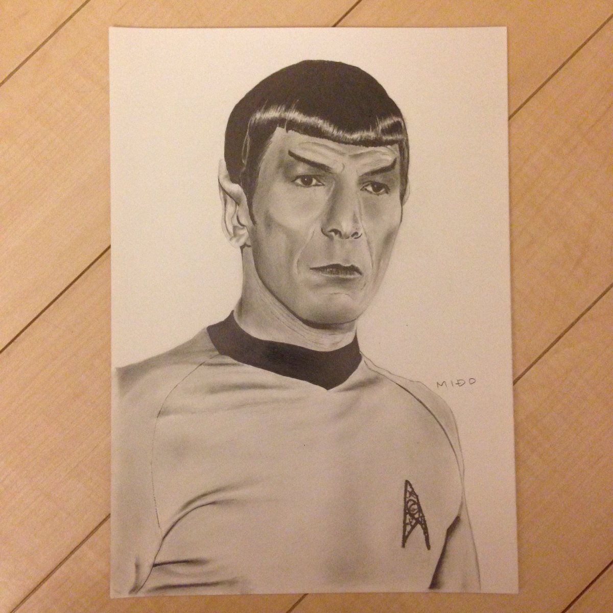 1200x1200 Mido On Twitter Drawing Mr Spock - Spock Drawing