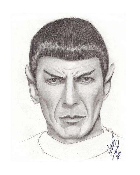 480x600 Mr Spock Drawing - Spock Drawing