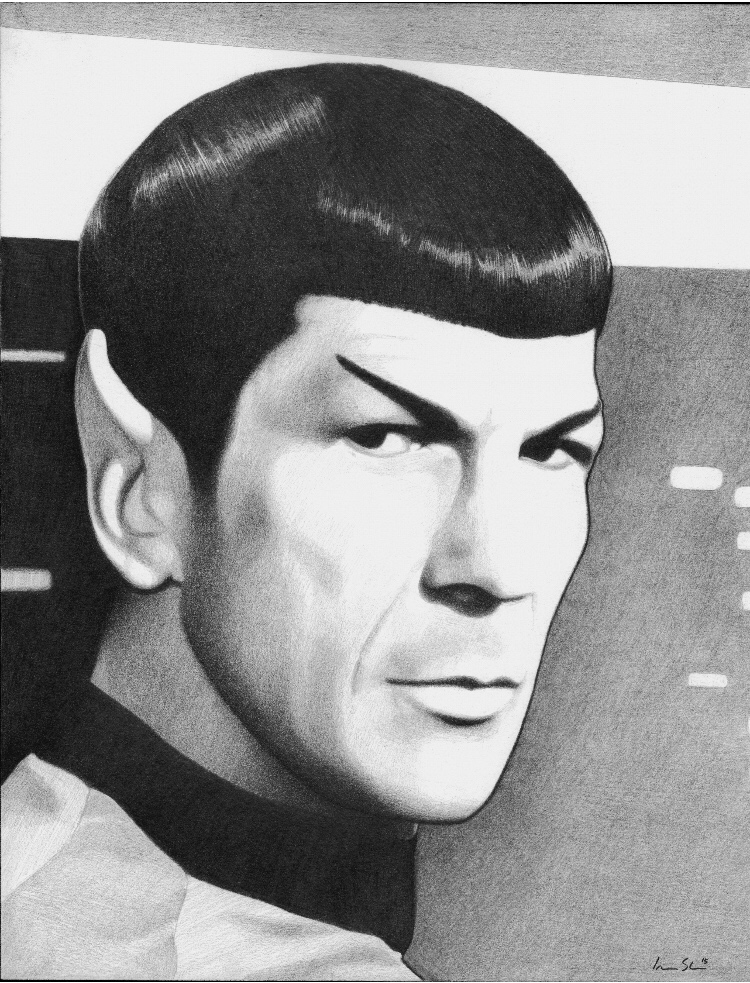 750x983 Spock Drawing, Mechanical Pencil, X - Spock Drawing