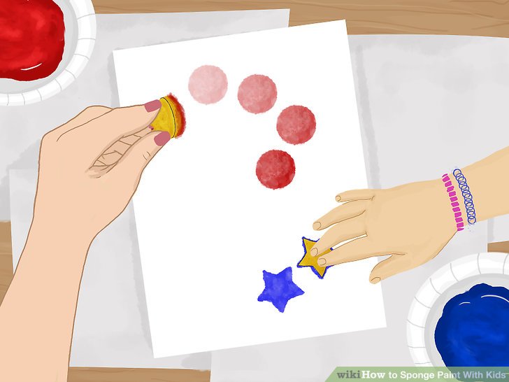728x546 how to sponge paint with kids - Sponge Drawing