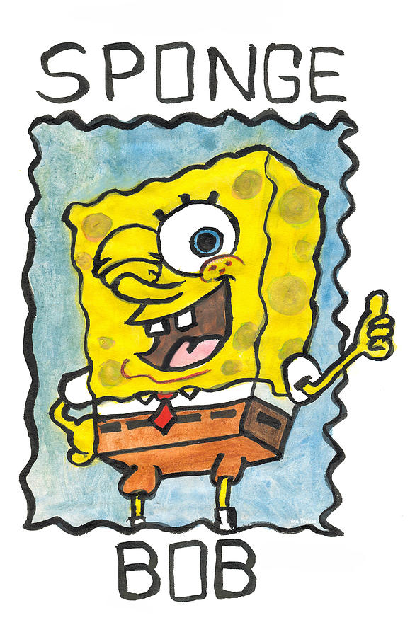 579x900 draw a sponge drawing - Sponge Drawing