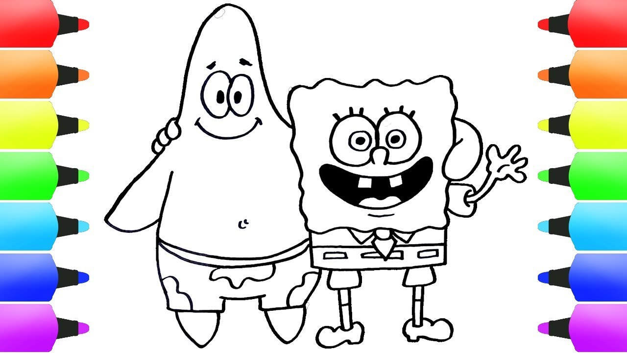 1280x720 How To Draw Spongebob And Patrick! Easy Drawings For Kids - Spongebob And Patrick Drawing