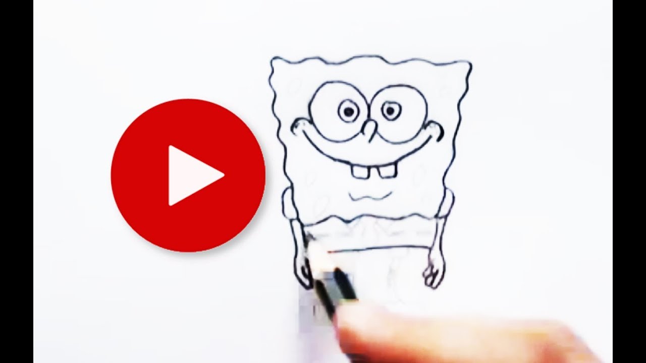 1280x720 how to draw spongebob squarepants with pencil how to draw - Spongebob Cartoon Drawing