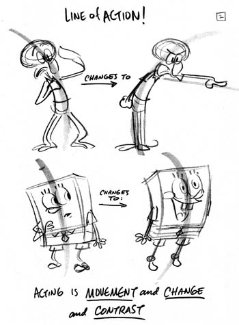 350x475 cartoon snap how to draw lively poses - Spongebob Cartoon Drawing