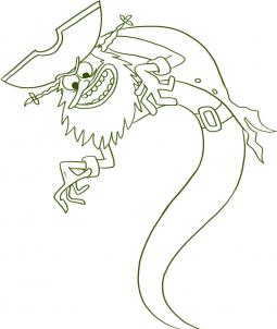 255x302 How To Draw How To Draw The Flying Dutchman From Spongebob - Spongebob Characters Drawings