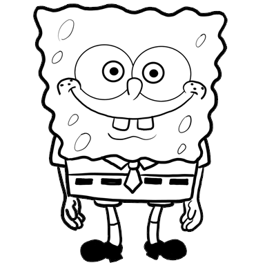 384x384 draw spongebob squarepants with easy step - Spongebob Characters Drawings