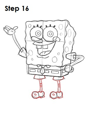 300x388 How To Draw Spongebob Squarepants - Spongebob Drawing