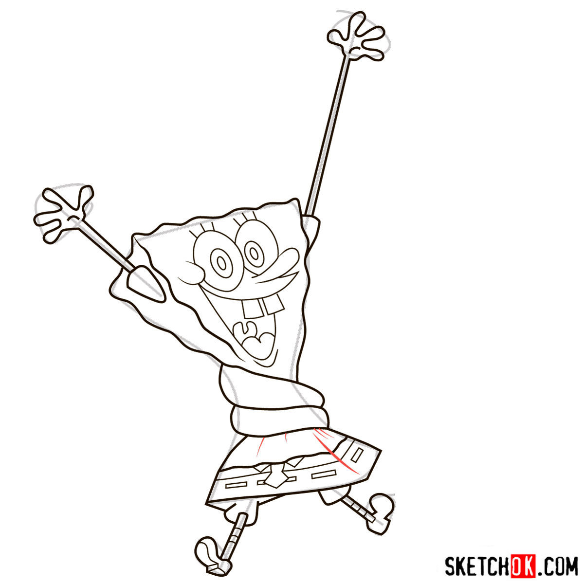 1200x1200 How To Draw Twisted Spongebob - Spongebob Drawing