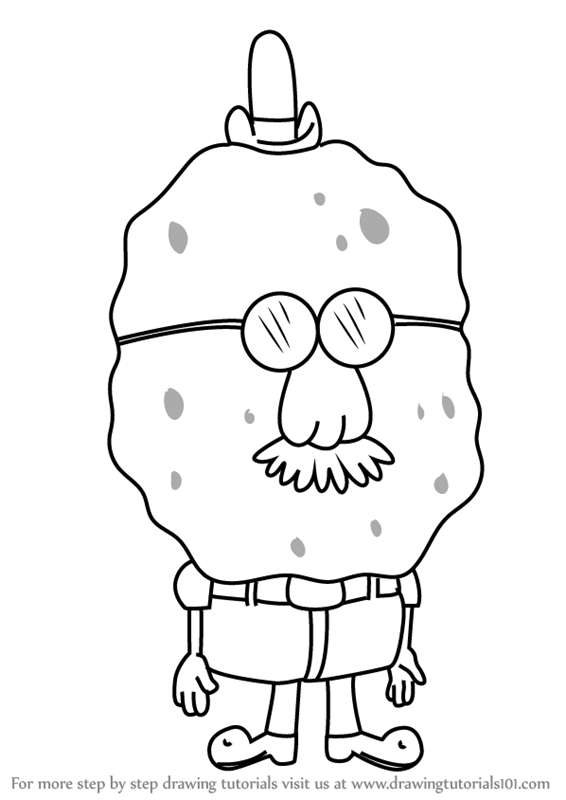 566x800 learn how to draw harold squarepants from spongebob squarepants - Spongebob Drawing