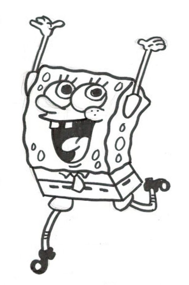 625x942 Draw Spongebob - Spongebob Drawing