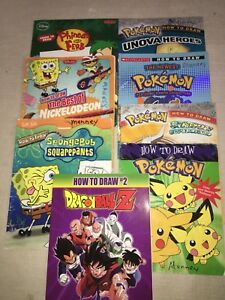 225x300 Lot Of Drawing Books Pokemon, Spongebob, Used Ebay - Spongebob Drawing Book