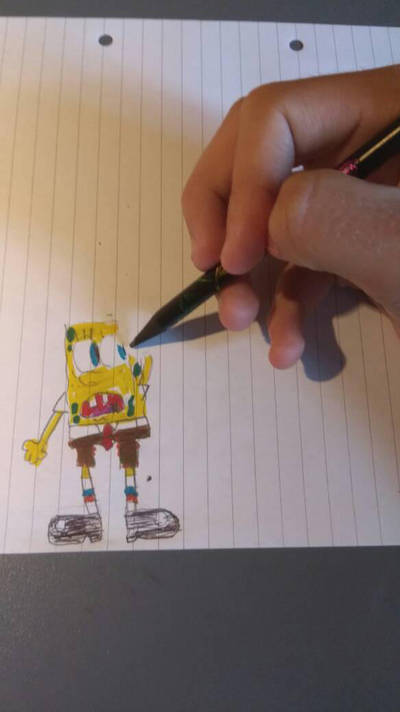 400x712 Spongebob Drawing Come To Life - Spongebob Drawing Comes To Life