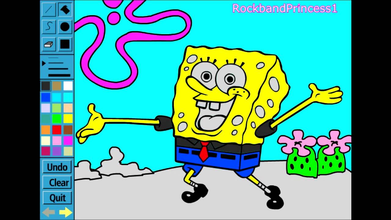 1280x720 Spongebob Paint And Color Games Online - Spongebob Drawing Games