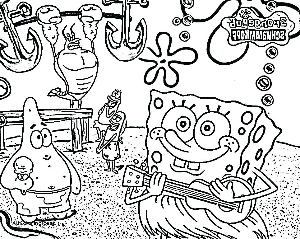 965x768 Coloring Pages Games Sheets And Free Spongebob Online - Spongebob Drawing Games