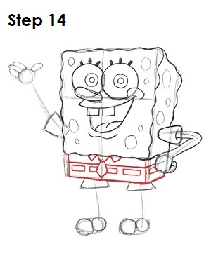 300x388 How To Draw Spongebob Squarepants - Spongebob Drawing Step By Step