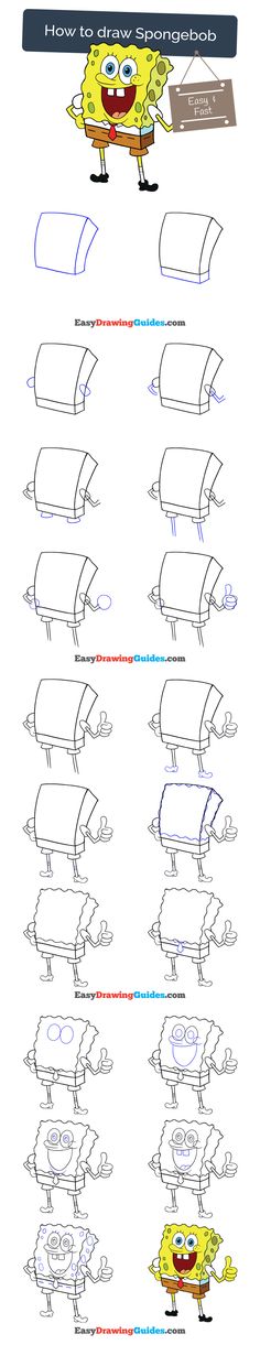 236x1221 Best How To Draw Spongebob Images Spongebob Drawings, Art - Spongebob Drawing Step By Step