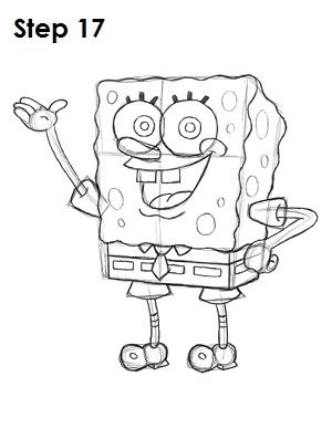 300x388 draw spongebob squarepants step sponge bob - Spongebob Drawing Step By Step