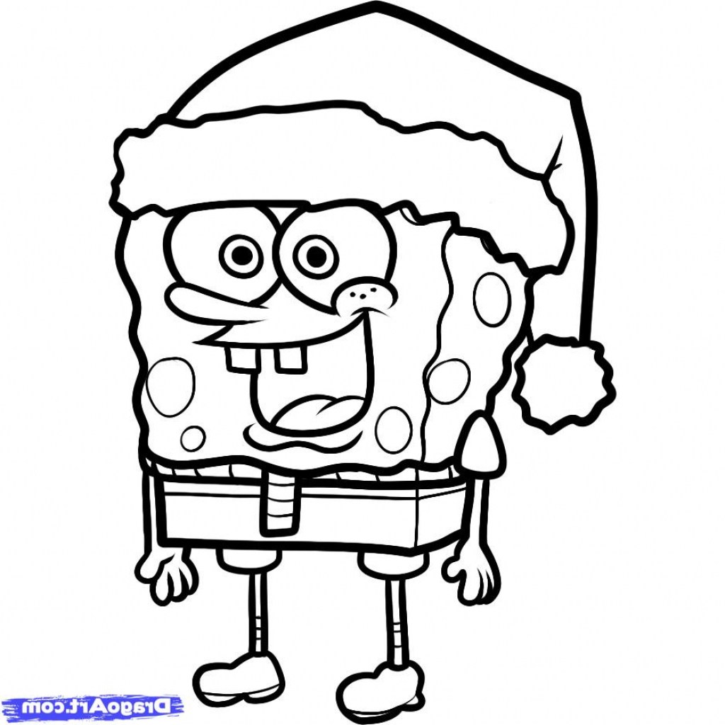 1024x1024 Easy Drawings Of Spongebob Step - Spongebob Drawing Step By Step