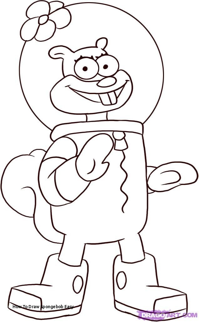 636x1027 How To Draw Spongebob Easy Spongebob Character Drawings With Coor - Spongebob Easy Drawing