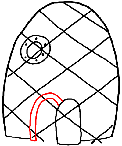 400x477 How To Draw Spongebob Squarepants' Pineapple House With Drawing - Spongebob Easy Drawing
