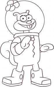 187x302 how to draw how to draw sandy cheeks from spongebob squarepants - Spongebob Squarepants Drawing