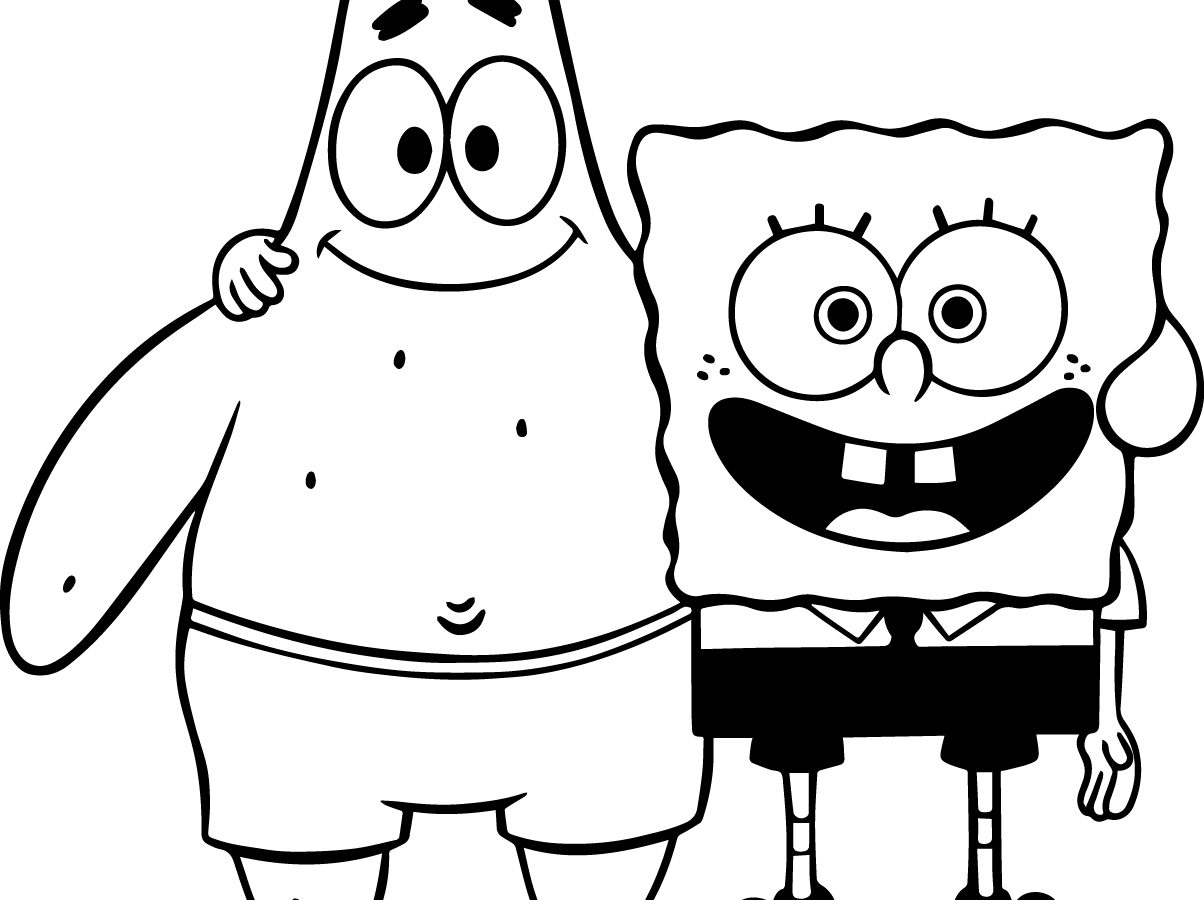 Download Spongebob Meme Outline Black And White | PNG & GIF BASE