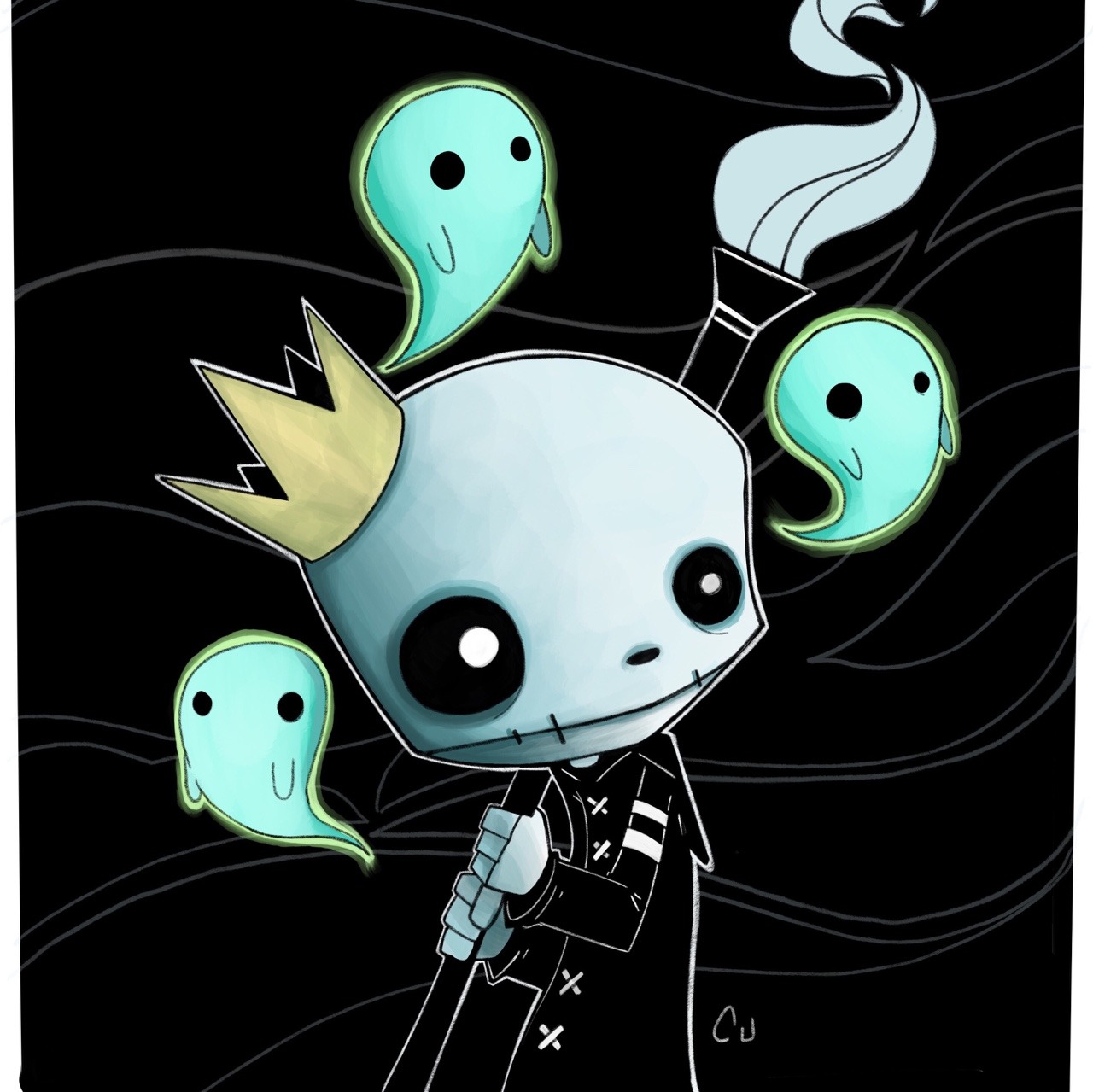 1280x1279 Art Of Christopher Uminga Fall Day In New England Means Spooky - Spooky Drawings