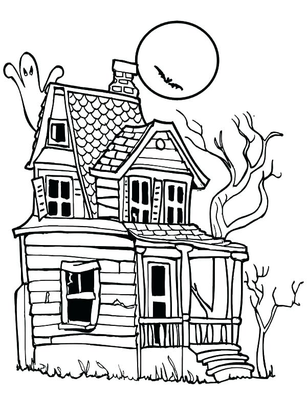 Spooky House Drawing at PaintingValley.com | Explore collection of ...