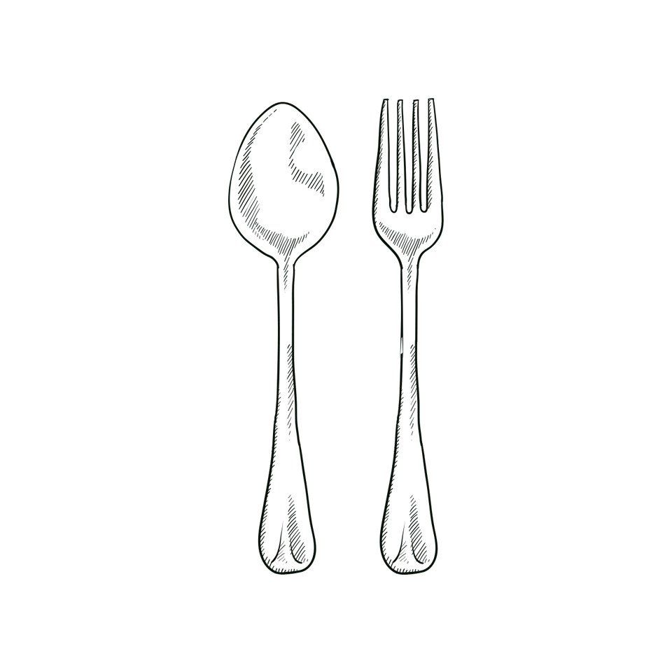 Spoon And Fork Drawing at Explore collection of