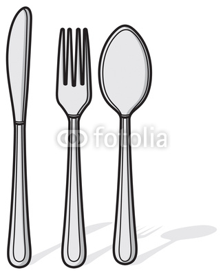 324x400 Knife Fork And Spoon Drawing - Spoon And Fork Drawing