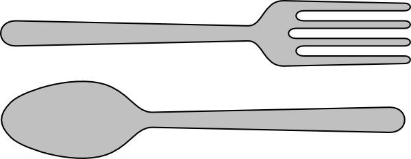 600x233 fork and spoon silverware clip art free vector in open office - Spoon And Fork Drawing