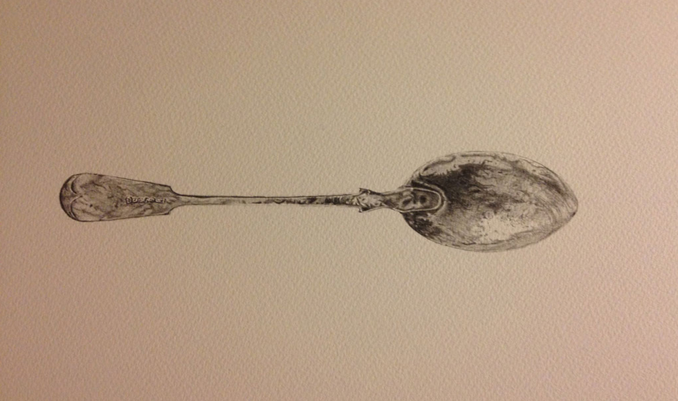980x580 pencil drawings of spoons - Spoon Drawing