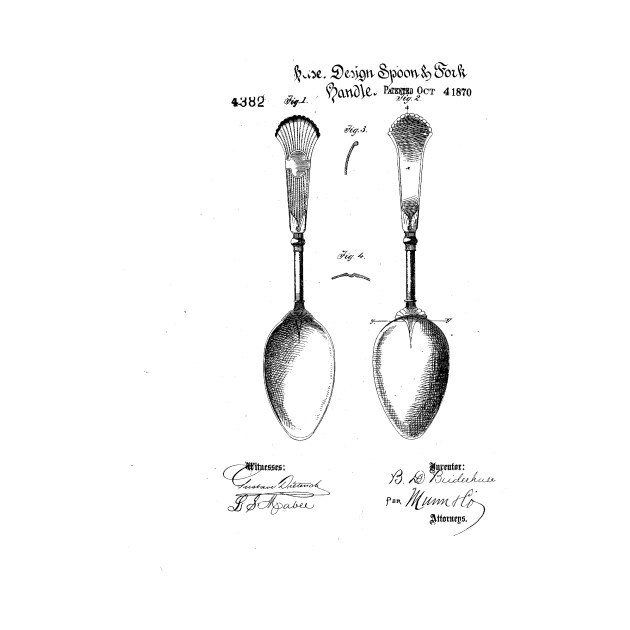 630x630 spoon vintage patent drawing - Spoon Drawing