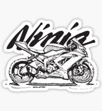 210x230 Sportbike Drawing Stickers Redbubble - Sport Bike Drawing