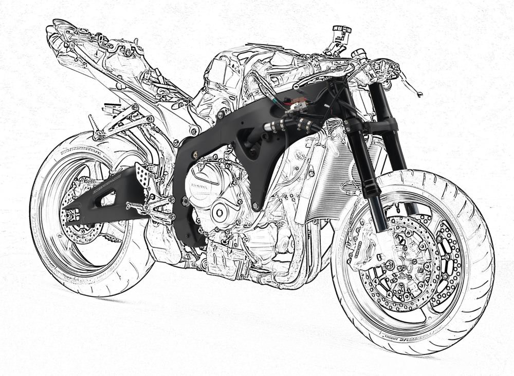 1000x732 honda review specs cbr supersport bike - Sport Bike Drawing